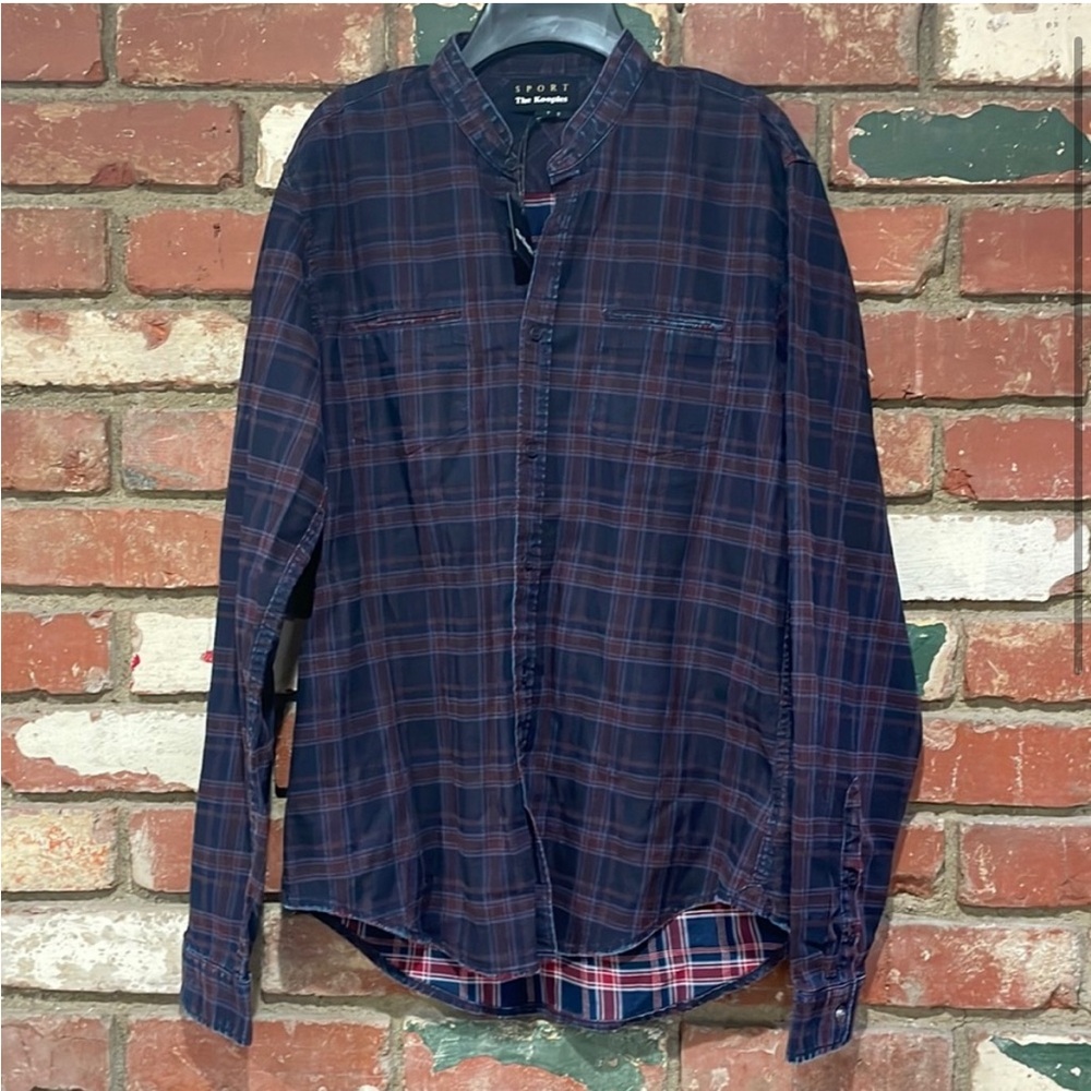 NWT The Kooples Sport Distressed Plaid Shirt